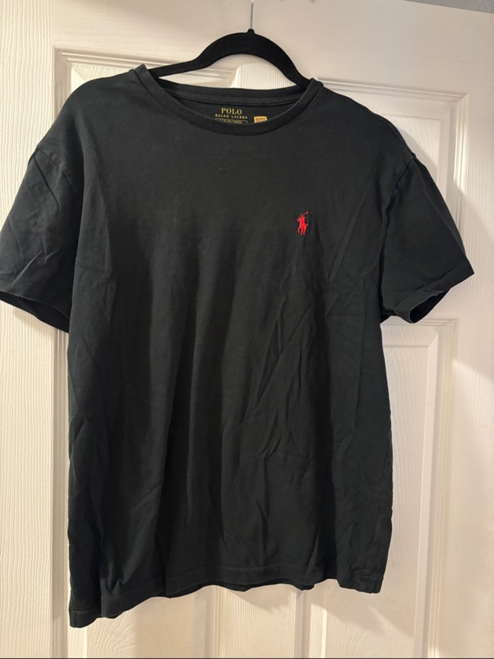 Polo by Ralph Lauren Black Short Sleeve Crewneck with Red Pony